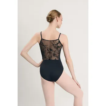 Body Intermezzo,Taneční trikot s krajkou na ramínka 31716, černá M