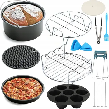 Příslušenství k fritéze, sada 13 dílů pro horkovzdušné fritézy (Air Fryer) do 7\"