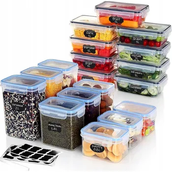 Dóza na potraviny HERMETICKÉ NÁDOBY NA POTRAVINY ÚLOŽNÉ BOXY 18 ks + DÁREK