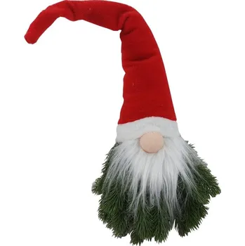 Vánoční dekorace Goba s.r.o. 3000004B Skřítek z jehličí 65 cm bílá/červená/zelená