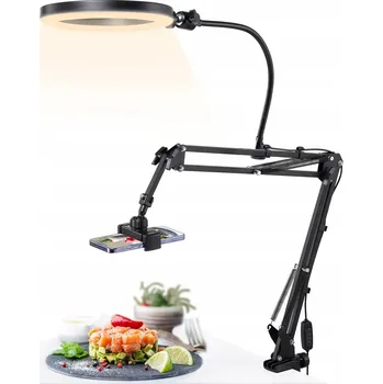 STATIV S DRŽÁKEM NA TELEFON A KRUHOVÝM SVĚTLEM ULANZI TH03