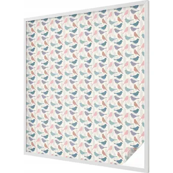 Okenní dekorace Mléčná dýha Fólie na okno Balkon Sklo Ptáci pastelové 100x116