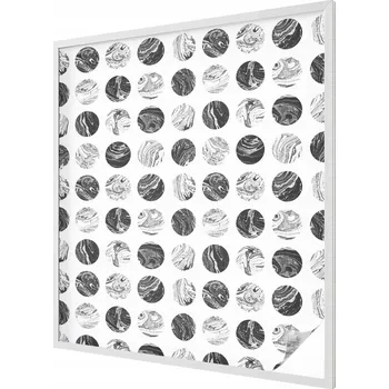 Okenní dekorace Samolepicí Mléčná fólie na okno, mramorový vzhled, 100x116 cm