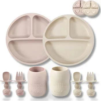 Sada nádobí SADA SILIKONOVÉHO NÁDOBÍ PRO MIMINKA A DĚTI - TALÍŘ, MISKA, PŘÍBORY, 8 DÍLŮ