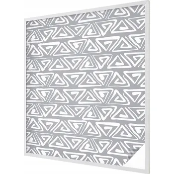 Okenní dekorace Samolepicí Mléčná fólie na okno, geometrický minimalismus, 100x116 cm