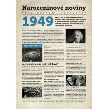 Narozeninové noviny 1949 s vlastním textem a fotografií S textem