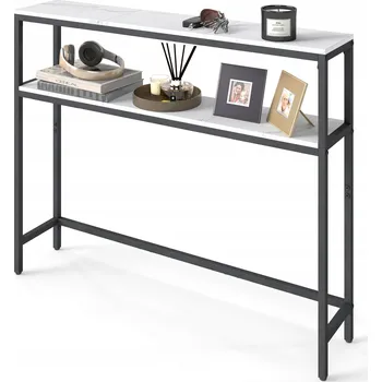 Konferenční stolek Konzolový Stolek Songmics bílá matná 100 x 80 x 20 cm