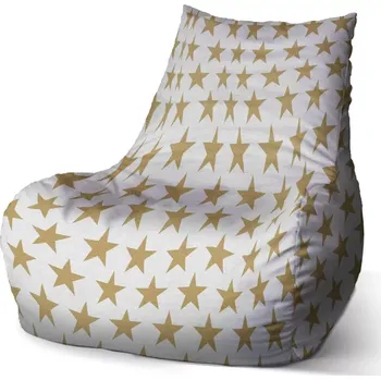 Sedací pytel Sablio Sedací vak Bean Zlaté hvězdy - 60 x 70 x 70 cm