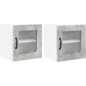 Kuchyňská skříňka Horní kuchyňská skříňka 2 pcs Betonově šedá 40 x 31 x 40 cm