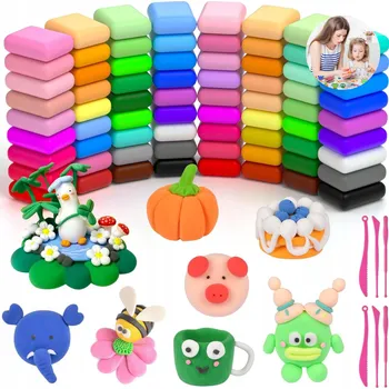 Modelovací hmota SAMOTVRDNOUCÍ HLÍNA PRO DĚTI MODELOVACÍ HMOTA PLASTELÍNA FORMIČKY PŘÍSLUŠENSTVÍ 72