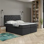 Eka Kontinentální čalouněná postel Luxurious - Cassablanca (160x200 cm) Barva látky Trinity: (2315) Tmavá šedá