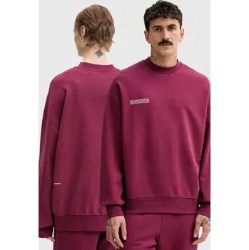 Dámská mikina Bavlněná mikina Pangaia vínová barva, s potiskem, 10000183 10000183. 83X, vel. XXL