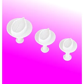 Vytlačovač-vykrajovátko plast sada 3ks (list růže) prům.3-5cm,v.5cm