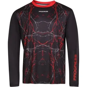 Cyklistické oblečení ARMAGEDON Pánský cyklistický dres dlouhý rukáv funkční prodyšný černá XXXL