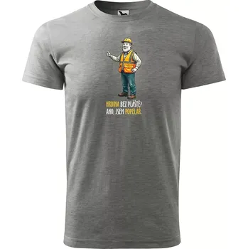 Sablio Tričko s potiskem Ano, jsem popelář - šedé 2XL