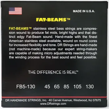 Struna pro kytaru a smyčcový nástroj DR Strings Fat-Beams FB5-130