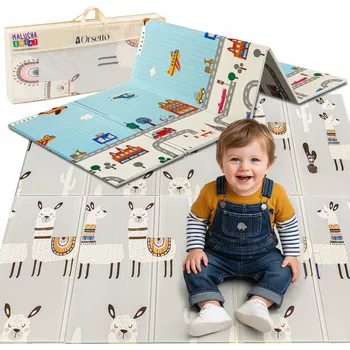 Hrací deka VZDĚLÁVACÍ PĚNOVÁ PODLOŽKA KE SKLÁDÁNÍ PRO DĚTI VELKÁ XXL 180x200