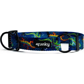 Obojek pro psa Polostahovací obojek s nastavitelnou velikostí pro velkého psa L – 4FUNKY Wild Gecko