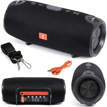 Bluetooth reproduktor Přenosný bezdrátový Bluetooth reproduktor s rádiem, basy a popruhem přes rameno 40W