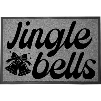 Rohožka VSTUPNÍ ROHOŽKA ŠEDÁ 40X60 VÁNOČNÍ DÁREK MIKULÁŠ JINGLE BELLS