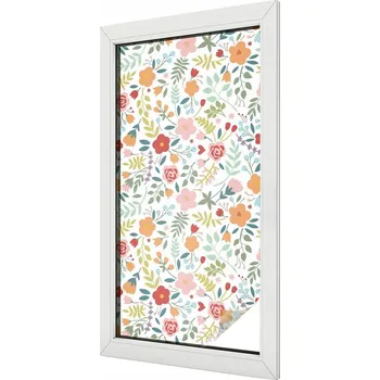 Okenní dekorace Fólie na sklo Mléčná dýha na okno Sklo Balkon Květinový vzor 50x100