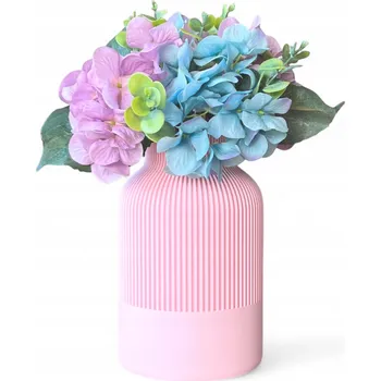 Váza Robustní nerozbitná váza na květiny 17,5 cm Pudrová růžová Váza boho