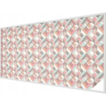 Okenní dekorace Dekorativní mléčná vitrážová fólie na okno, etnické kosočtverce 200x100 cm