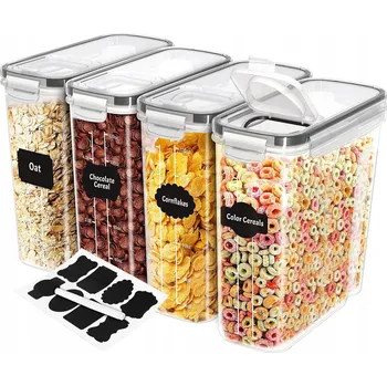 Dóza na potraviny HERMETICKÉ NÁDOBY NA POTRAVINY PRO SKLADOVÁNÍ UZAVÍRATELNÉ KRABICE +DÁREK