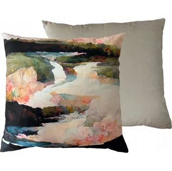 Povlak na polštářek JARNÍ POVLEČENÍ NA POLŠTÁŘ 45x45 cm VELUROVÉ, KRAJINA