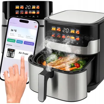 fritéza HORKOVZDUŠNÁ FRITÉZA BEZ OLEJE WIFI 6,5L S DISPLEJEM 2200W 10 MENU