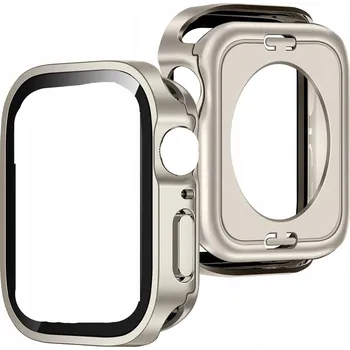 Pouzdro na mobilní telefon Pouzdro pro Apple Watch 6, SE, 5, 4, 44 mm - kompletní ochrana stříbrné 2 ks ZZDZZ