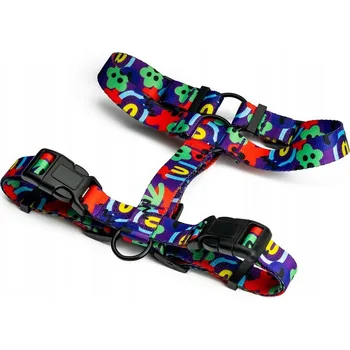 Postroj pro psa Postroj pro malého psa XS – NeoN BLooM, pohodlný, barevný a nastavitelný