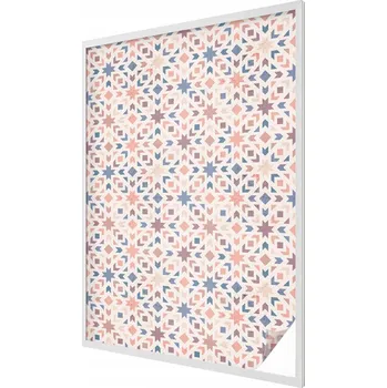 Okenní dekorace Dekorativní mléčná vitrážová fólie na okno, barevná, 100x146 cm