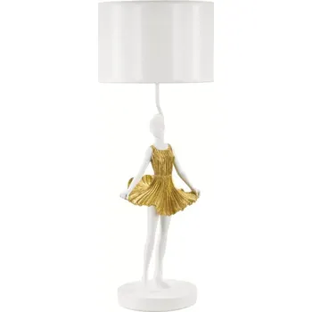 Lampička Stolní lampa Dancer 90,5 cm bílo-zlatá