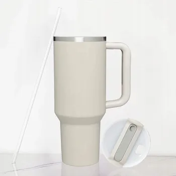 Termoska AUTOHRNÍČEK 1,2 L (40 OZ) Z NEREZOVÉ OCELI VYSOKÁ KVALITA BÉŽOVÝ