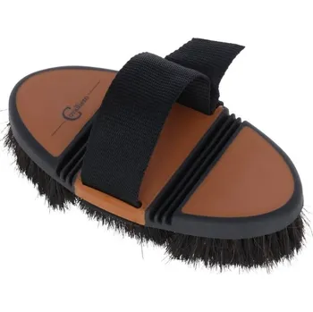 Čištění pro koně Flex kartáč COVALLIERO HorseHair 2K hnědý/černý