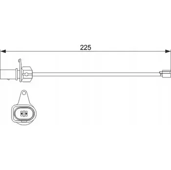 Brzdová destička Bosch 1 987 474 511 Kontakt opotřebení brzdových destiček, indikátor opotřebení