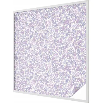 Okenní dekorace Fólie Dekorativní fólie s motivem vitráže na okno, květinový motiv, lehká, 100x100 cm