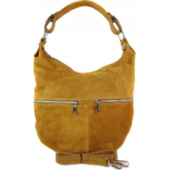 Vera Pelle kabelka vak z pravé semišové kůže, vícebarevná