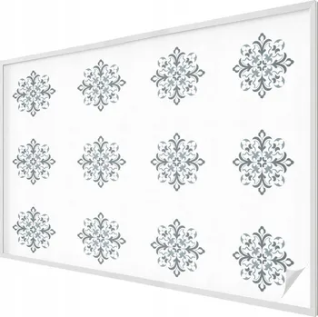 Okenní dekorace Dekorativní mléčná fólie na okno s vitrážovým efektem, klasický ornament 200x146 cm