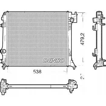 Chladič motoru Denso DRM46064 Chladič, chlazení motoru