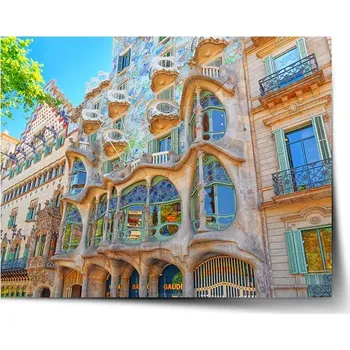 Plakát Sablio Plakát Barcelona Gaudi Casa Batllo 2 - 60x40 cm