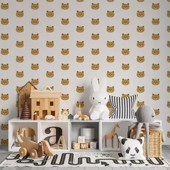 Tapeta Sablio Tapeta Medvídci na bílé - 125x75 cm