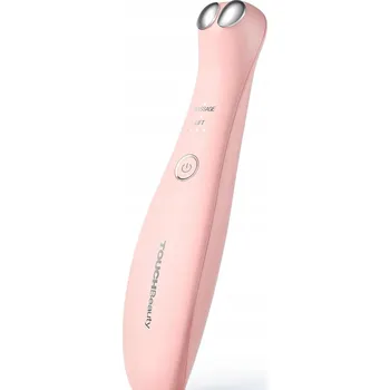 Masážní přístroj MASÁŽNÍ PŘÍSTROJ NA OČI EMS PROTI VRÁSKÁM S TEPLEM A VIBRACEMI 42C RŮŽOVÝ