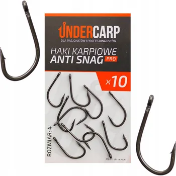 Rybářský háček Háčky na zem s protihrotem Háčky na kapry Undercarp kapry 10 ks