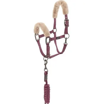 Ohlávka s vodítkem ANKY Velvet ATH25002 mellow mauve COB