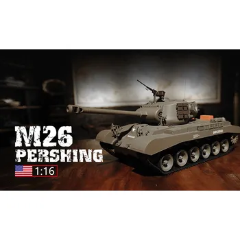 RC model tanku Dálkově ovládaný tank ASG/IR/zvuk/kouř 1:16 U.S. Medium Tank M26 Pershing