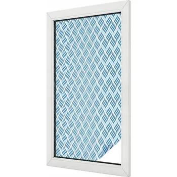 Okenní dekorace Dekorativní okenní fólie vitrážová mléčná Modré vlny 50x100 cm
