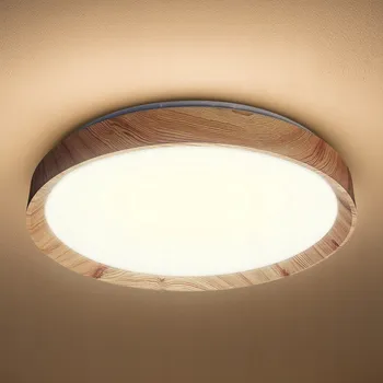 Kulatý Stropní Svítidlo Milagro 48 x 6 cm bílá, hnědá