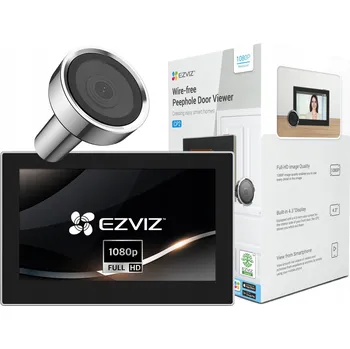 IP kamera WiFi Elektronický dveřní kukátko EZVIZ CP2 Kamera s 4,3" LCD displejem FullHD pro vnitřní použití